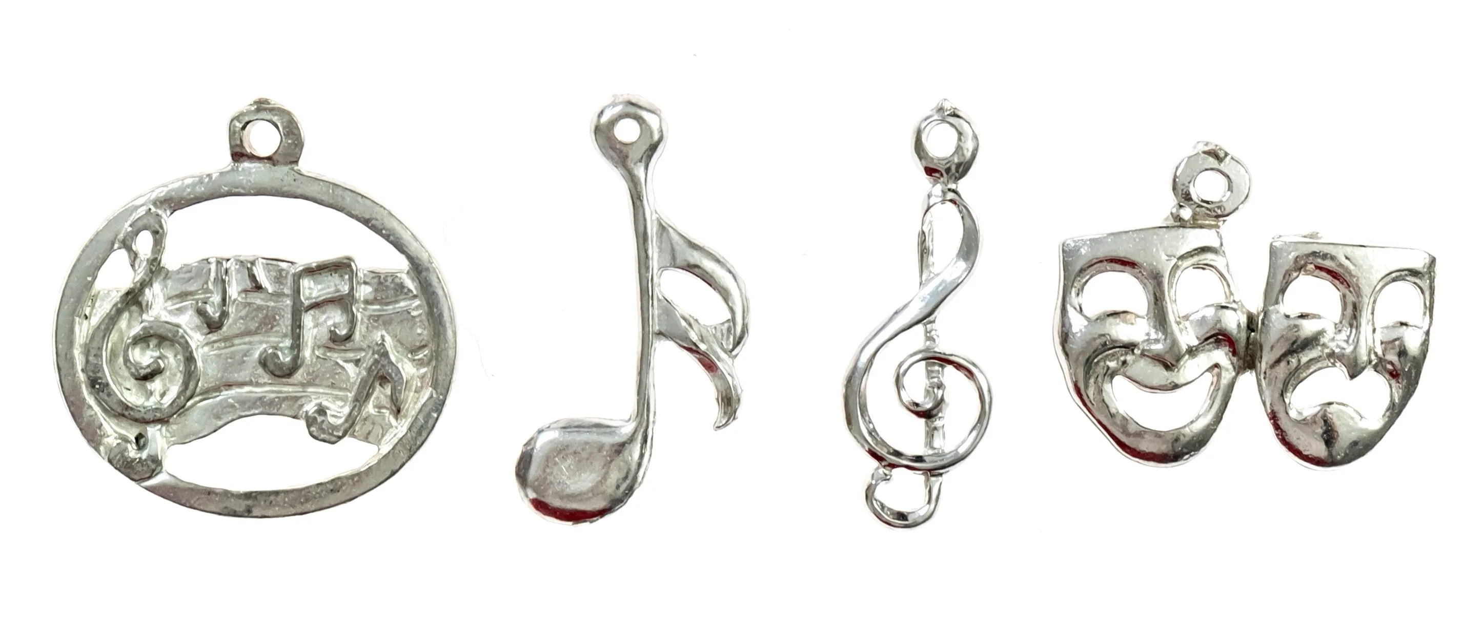 Music Jewelry - Treble Cleft - Sixteenth Note - Drama Face - Music Notes - Earrings - Necklace