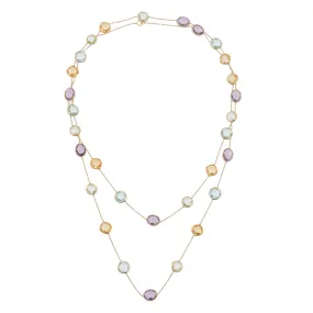 Nadia, Multi Gemstone Necklace, 18K Gold