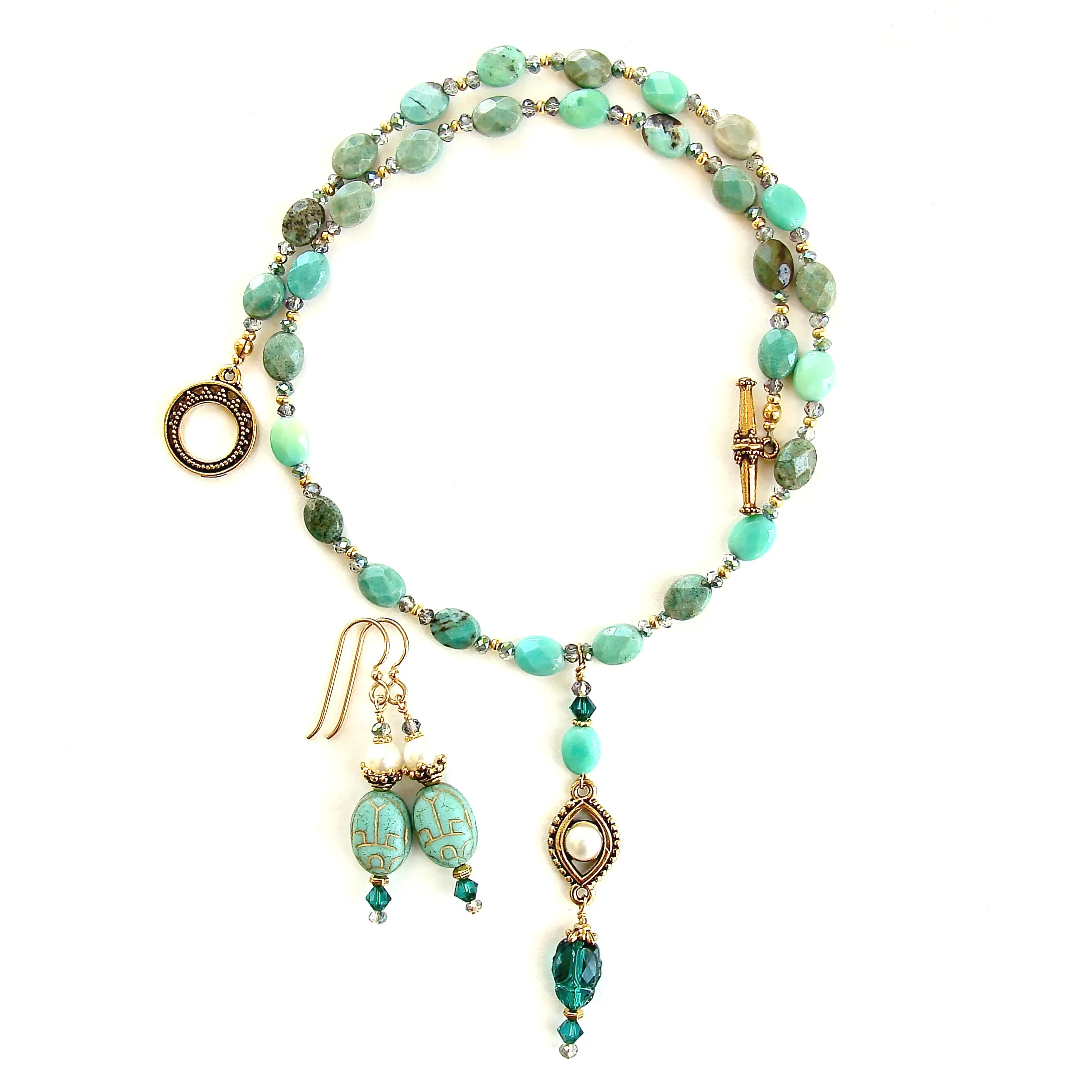 Napi's: Scarab Necklace Set