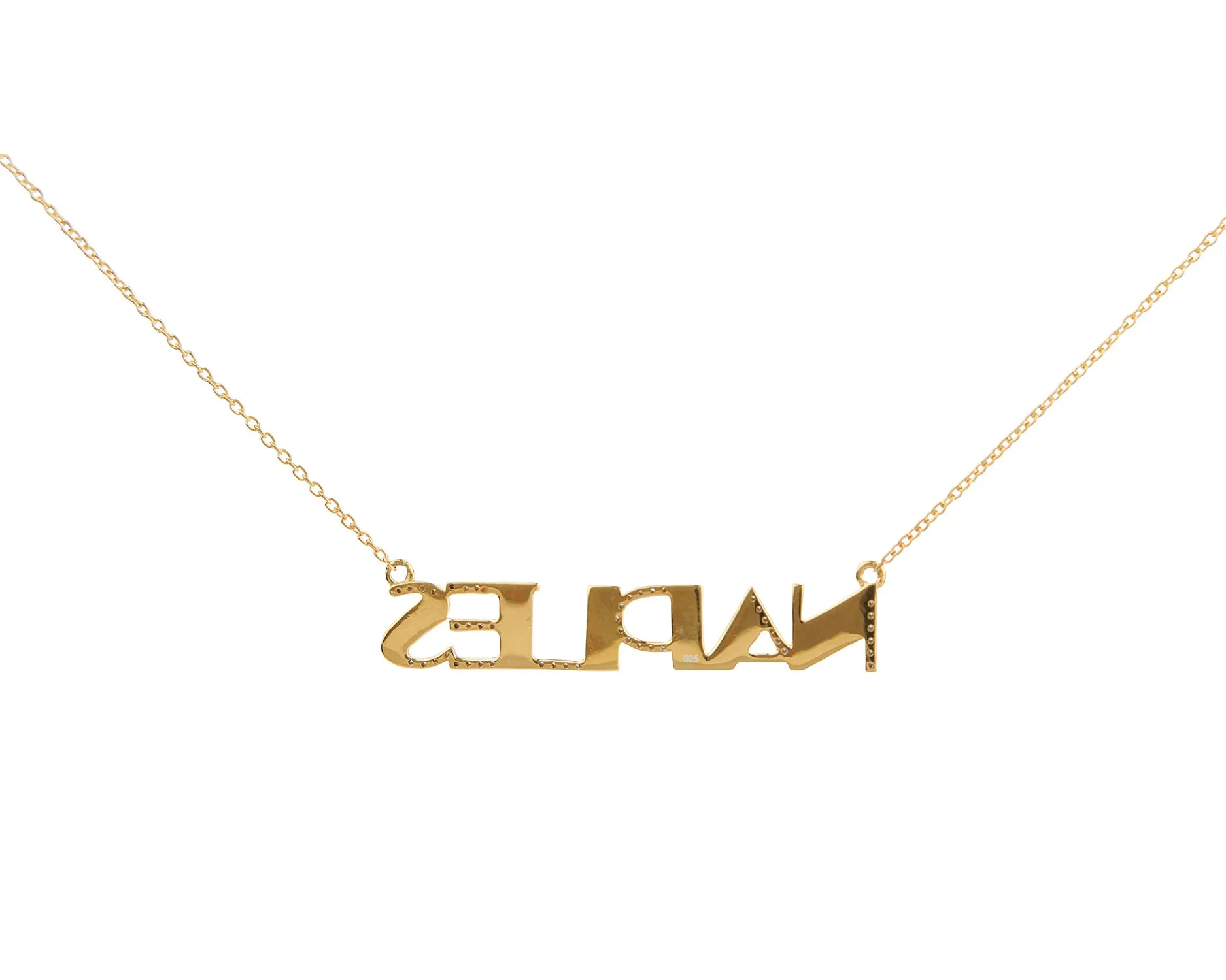 Naples Large Logo Necklace - Gold