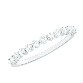 Natural Diamond Half Eternity Stackable Ring