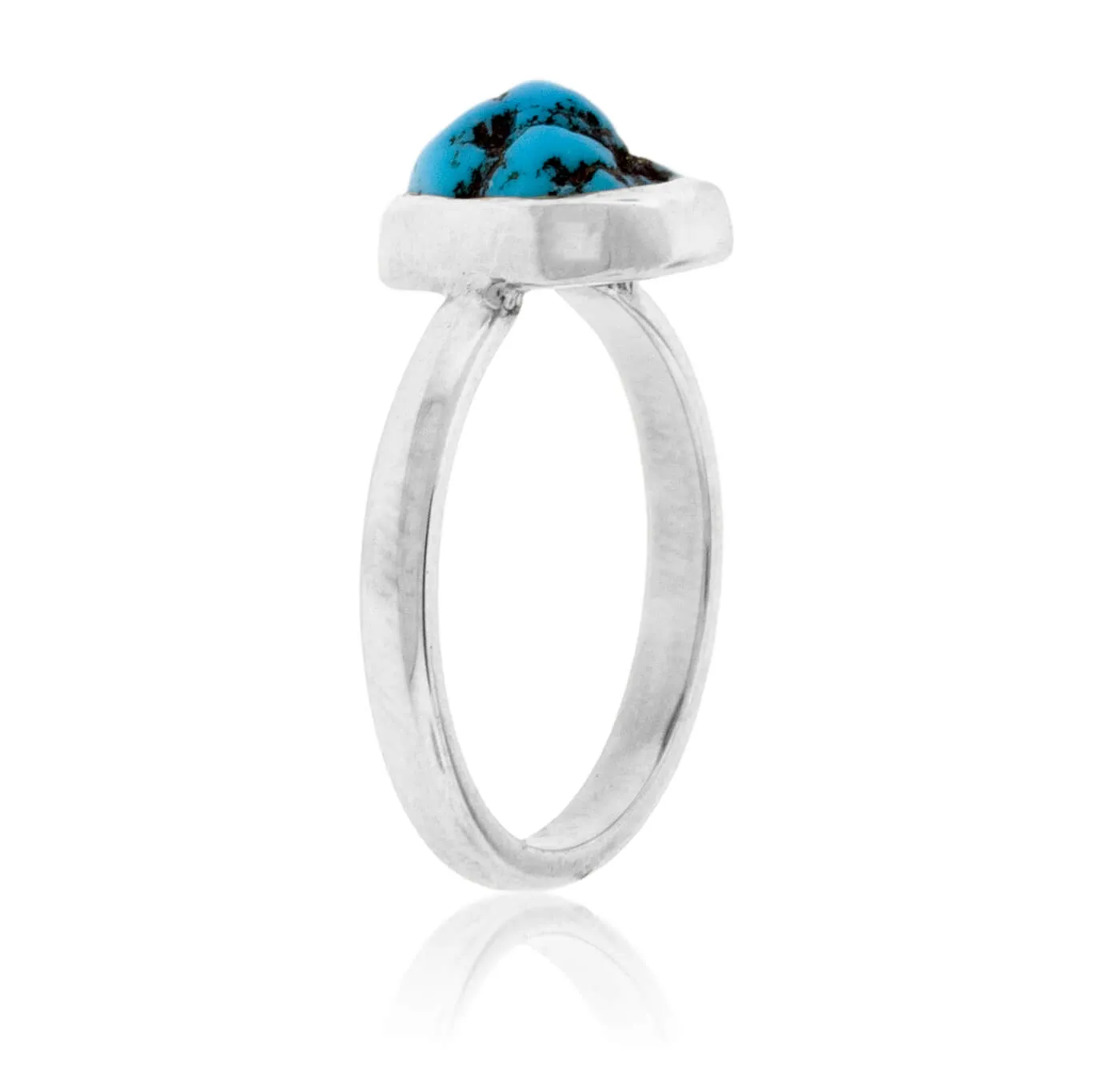 Natural Kingman Turquoise in Hand Fabricated Ring