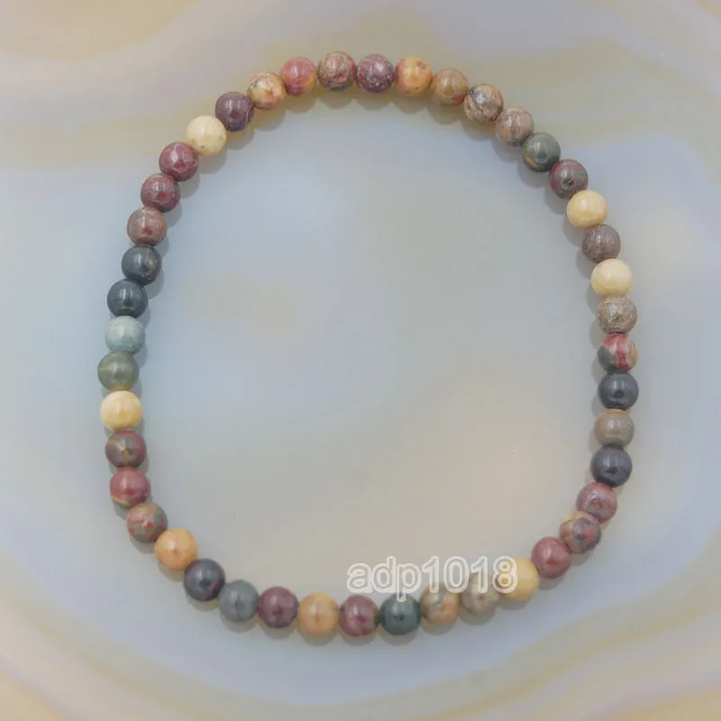 Natural Picasso Jasper Gemstone Beads Stretch Bracelet Healing Reiki