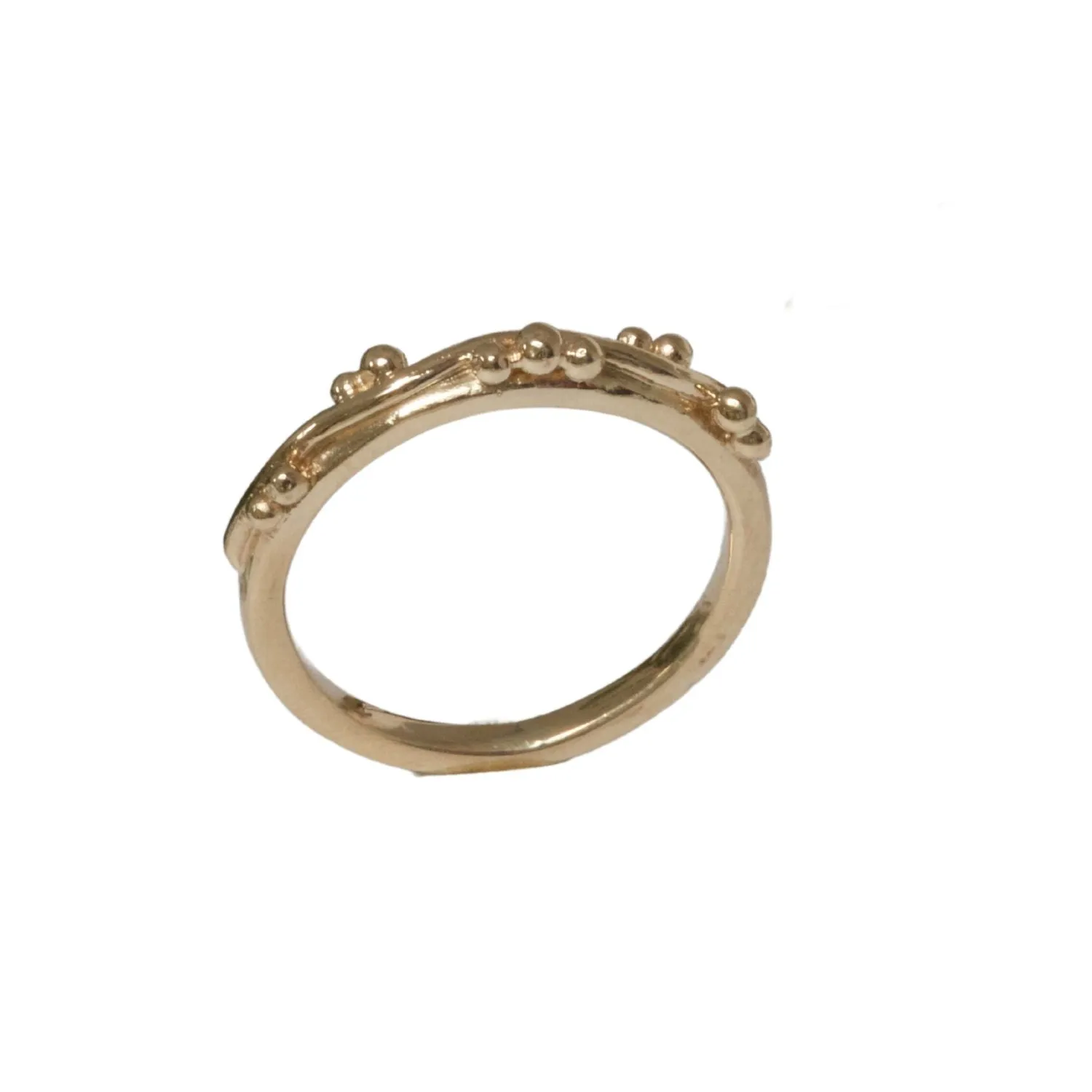 Nature Wavy Vine Ring, Vine and Berry Wedding Ring