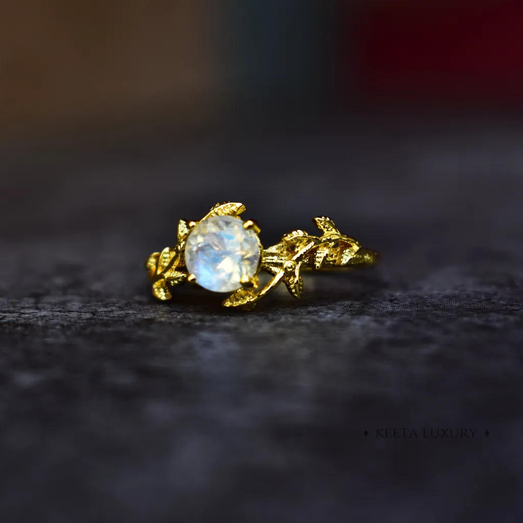 Nature's Embrace - Moonstone Ring