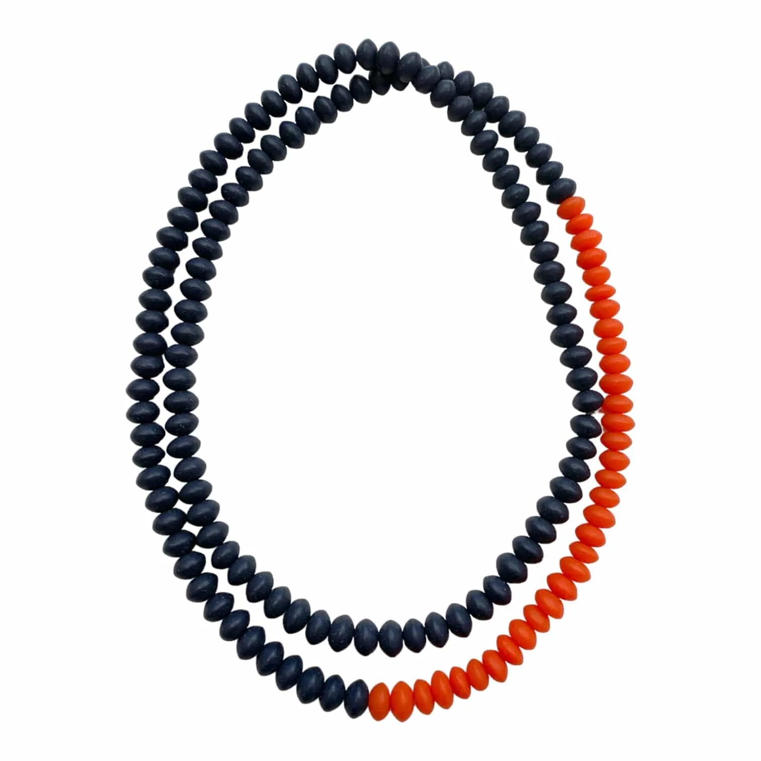 Navy Resin Beaded Necklace