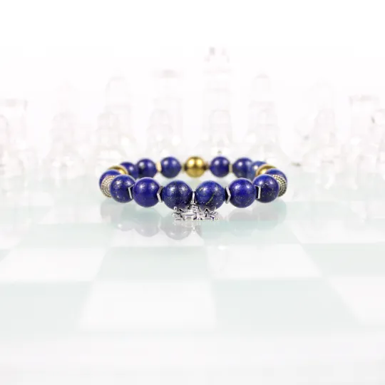 New York Blue Lapis Lazuli Bead Bracelet