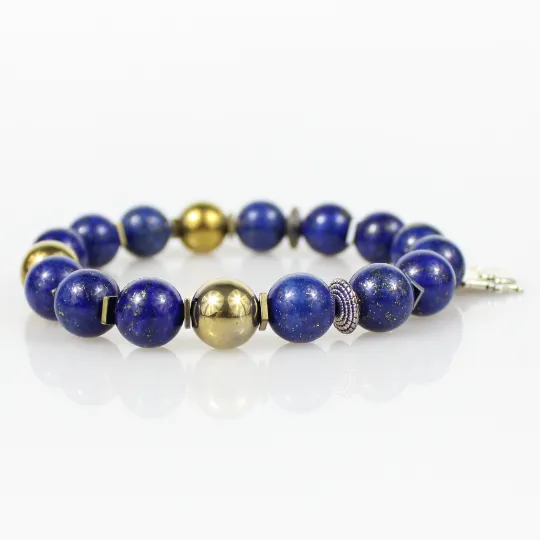 New York Blue Lapis Lazuli Bead Bracelet