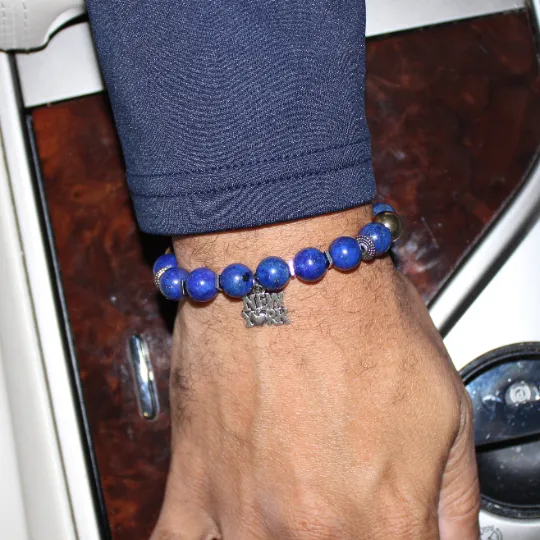 New York Blue Lapis Lazuli Bead Bracelet