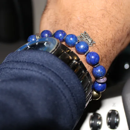 New York Blue Lapis Lazuli Bead Bracelet