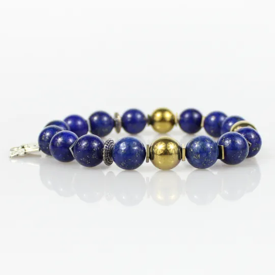 New York Blue Lapis Lazuli Bead Bracelet