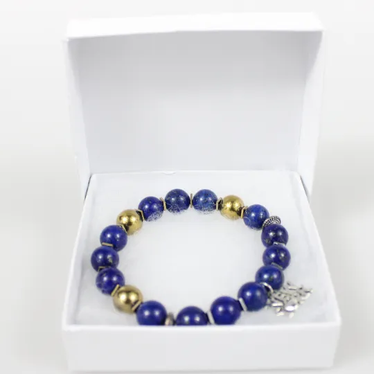 New York Blue Lapis Lazuli Bead Bracelet