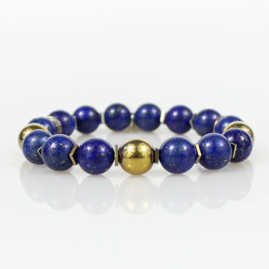 New York Blue Lapis Lazuli Bead Bracelet