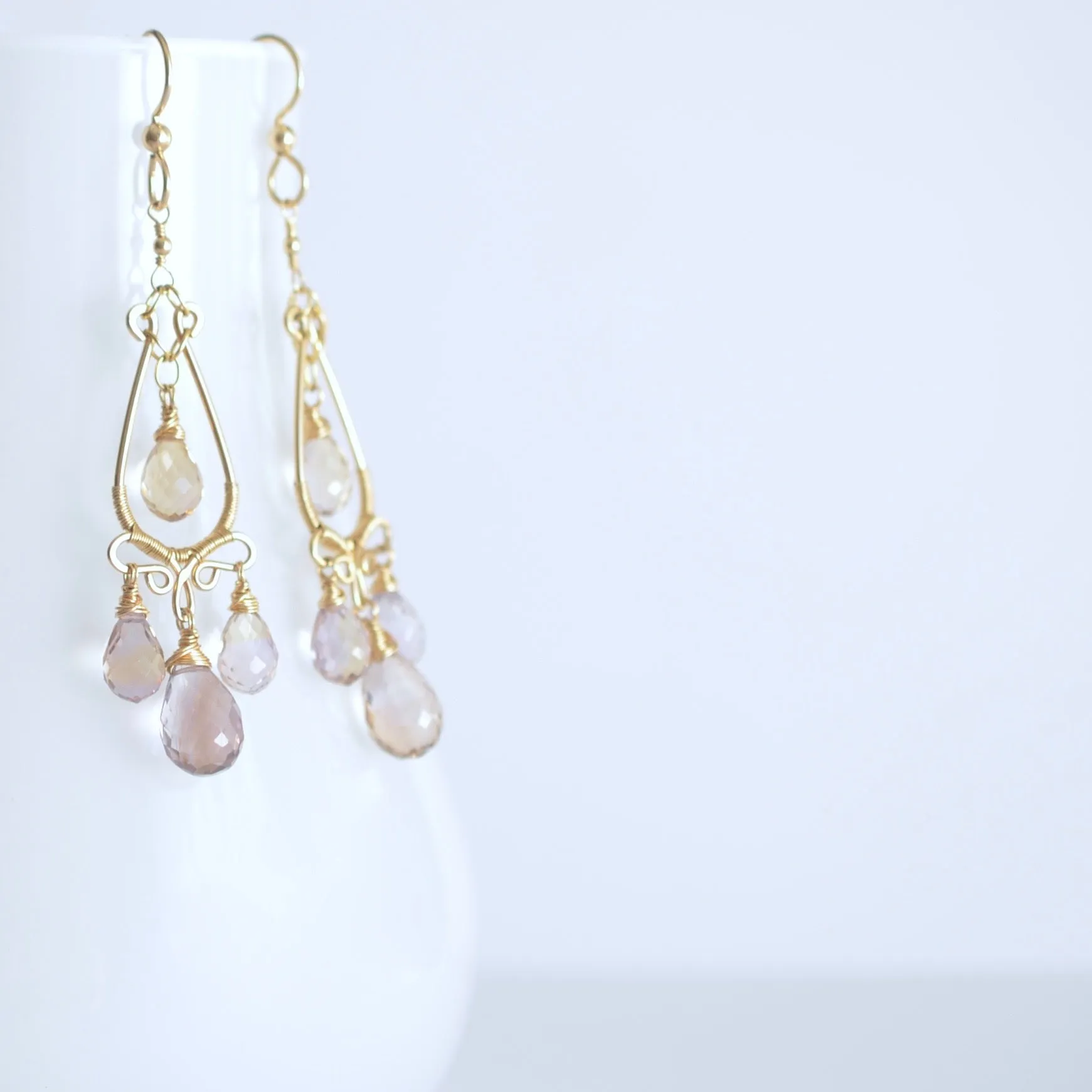 Nina Earrings - Ametrine Teardrop Gold Filled Earrings