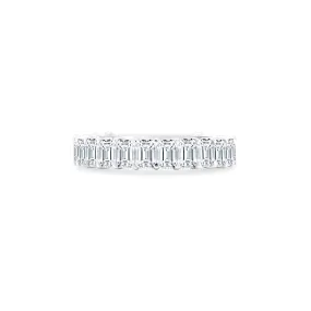 North/South Emerald Cut Diamond Band