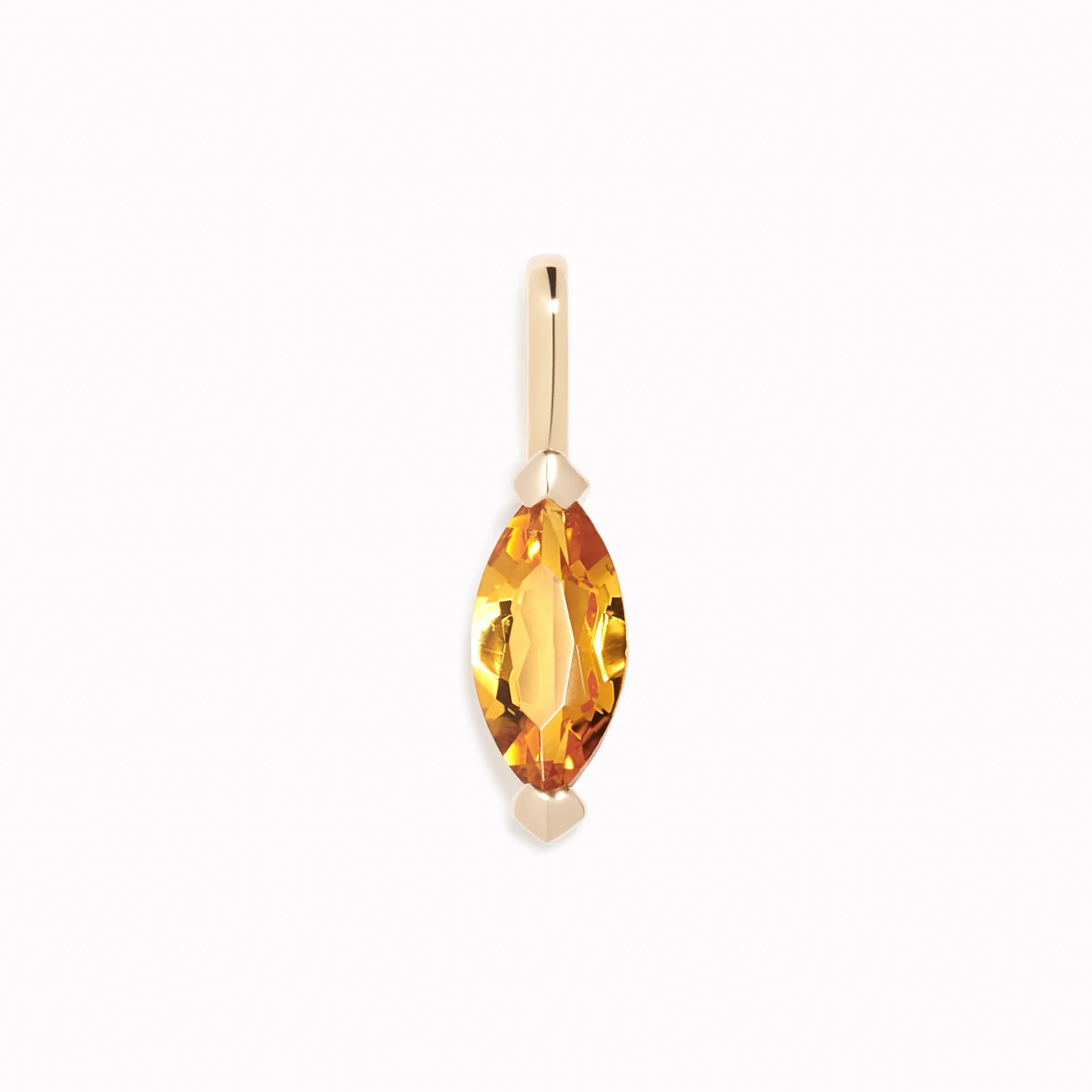 November Birthstone Pendant 14k Gold - Citrine