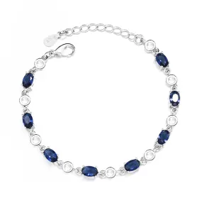 Ocean Heart Bracelet Blue Crystal