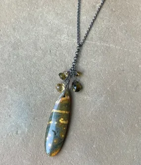 Ocean Jasper Cluster Necklace