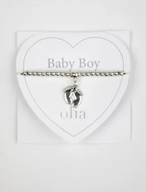 Olia Baby Boy Bracelet - silver/blue