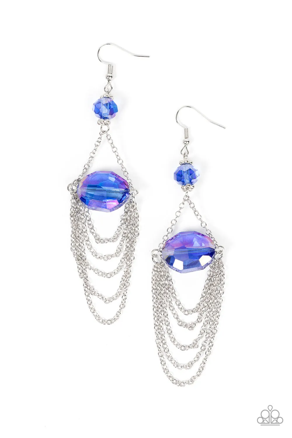 Open Door Jewelry - Ethereally Extravagant - Blue Earrings - Paparazzi Accessories