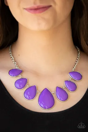 Paparazzi Drop Zone Necklace Purple