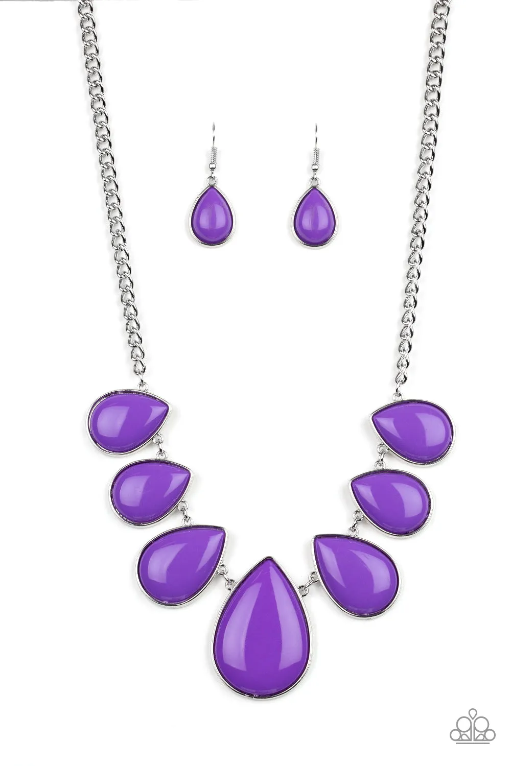 Paparazzi Drop Zone Necklace Purple