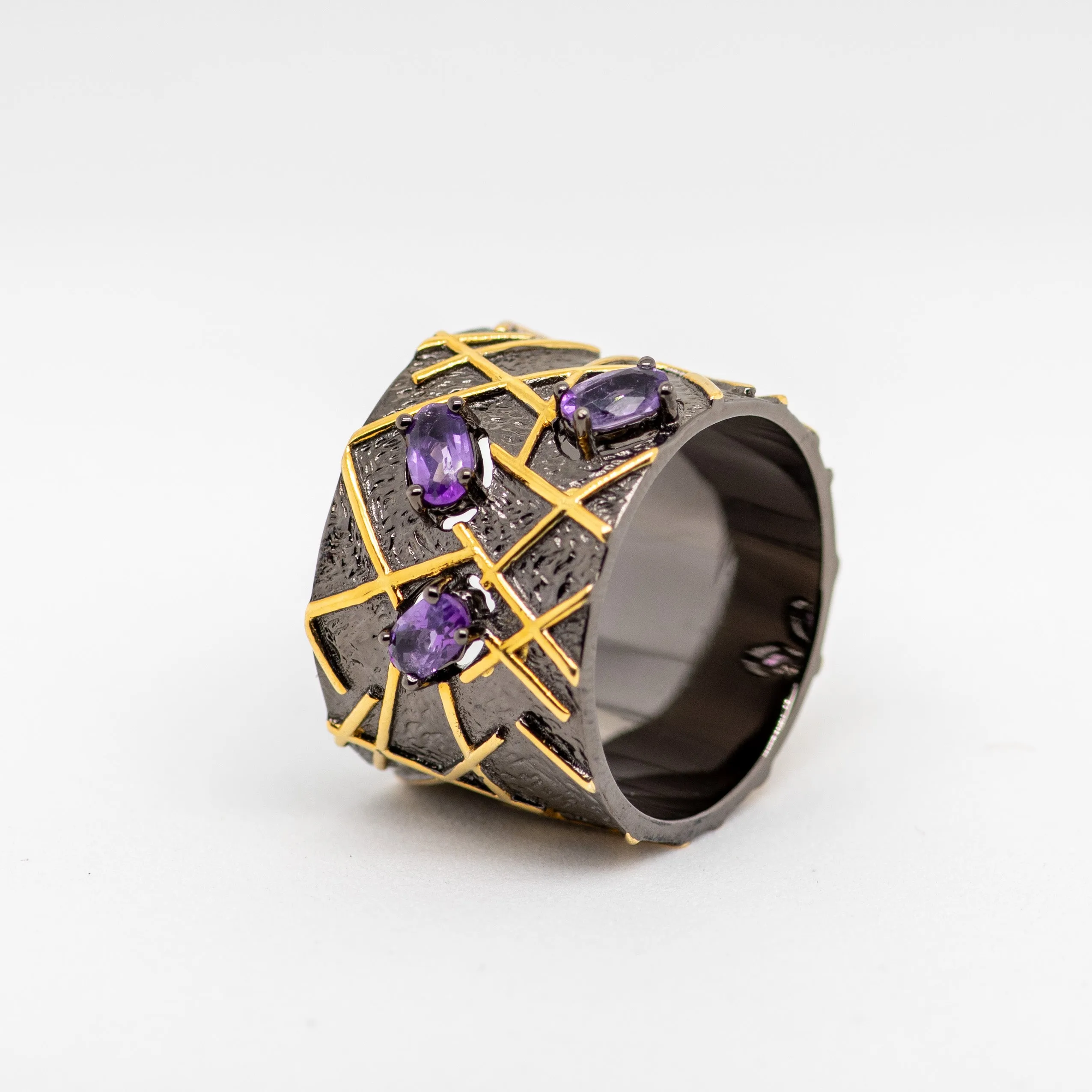 Paradox Amethyst Ring in Sterling Silver