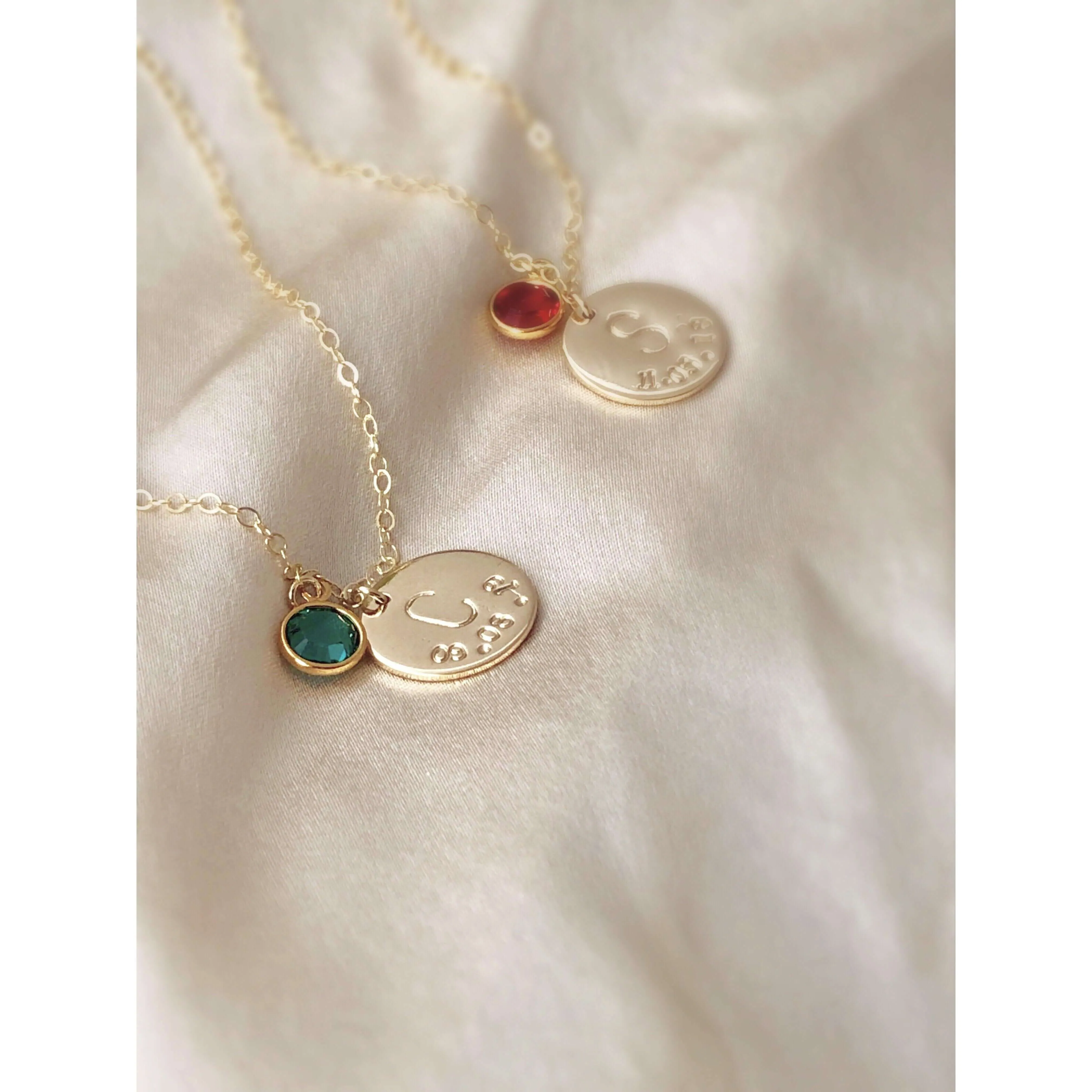 Personalised Birthstone Initial Necklace