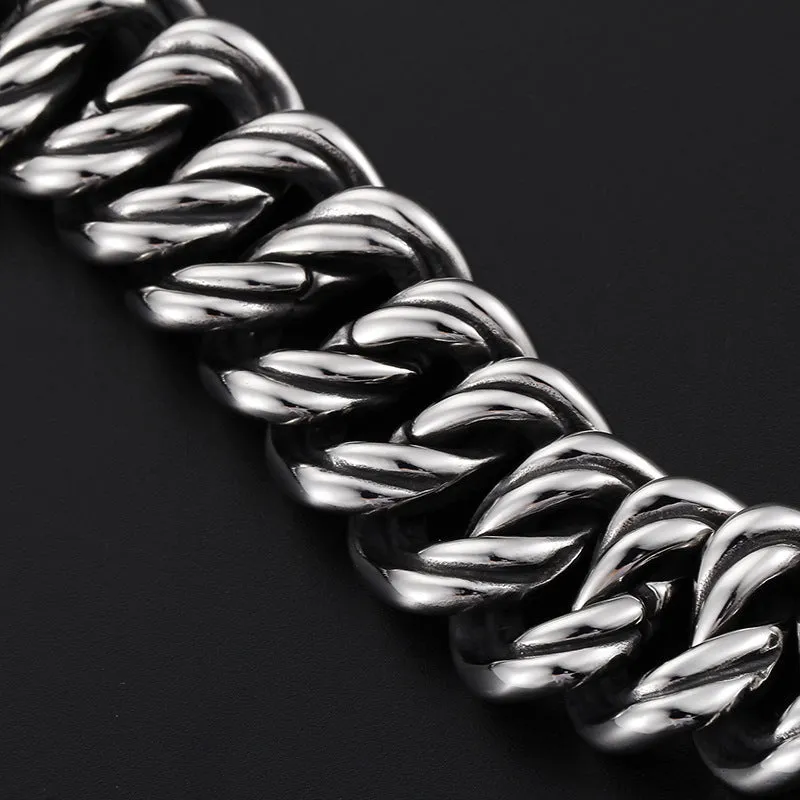 Personalized Men's Titanium Steel Bracelet - Trendy Coarse Ore Design for Fashion-forward Individuals