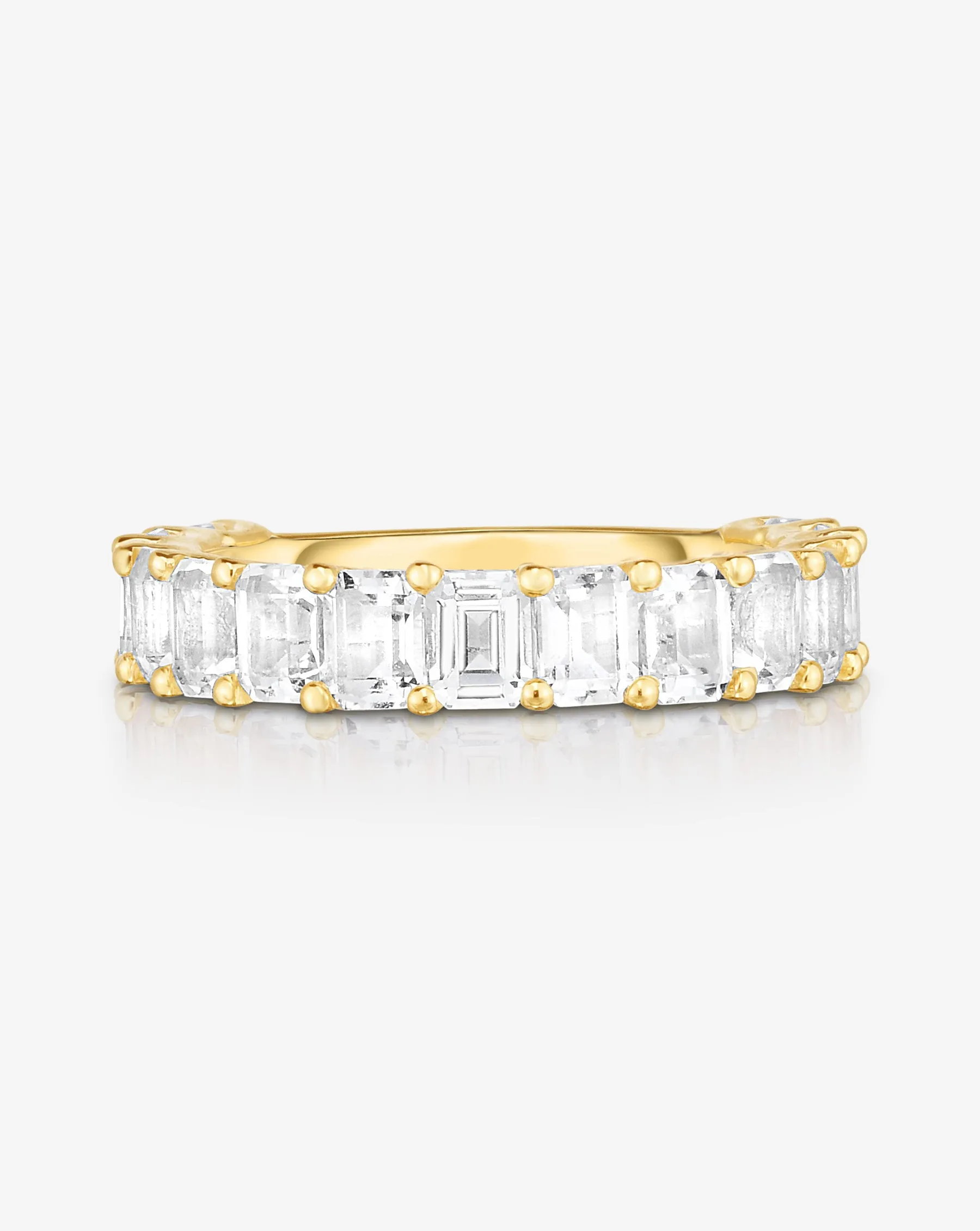 Petite Emerald Cut White Topaz Ring