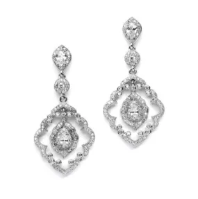 Phaedra Filagree Pave Crystal Earrings