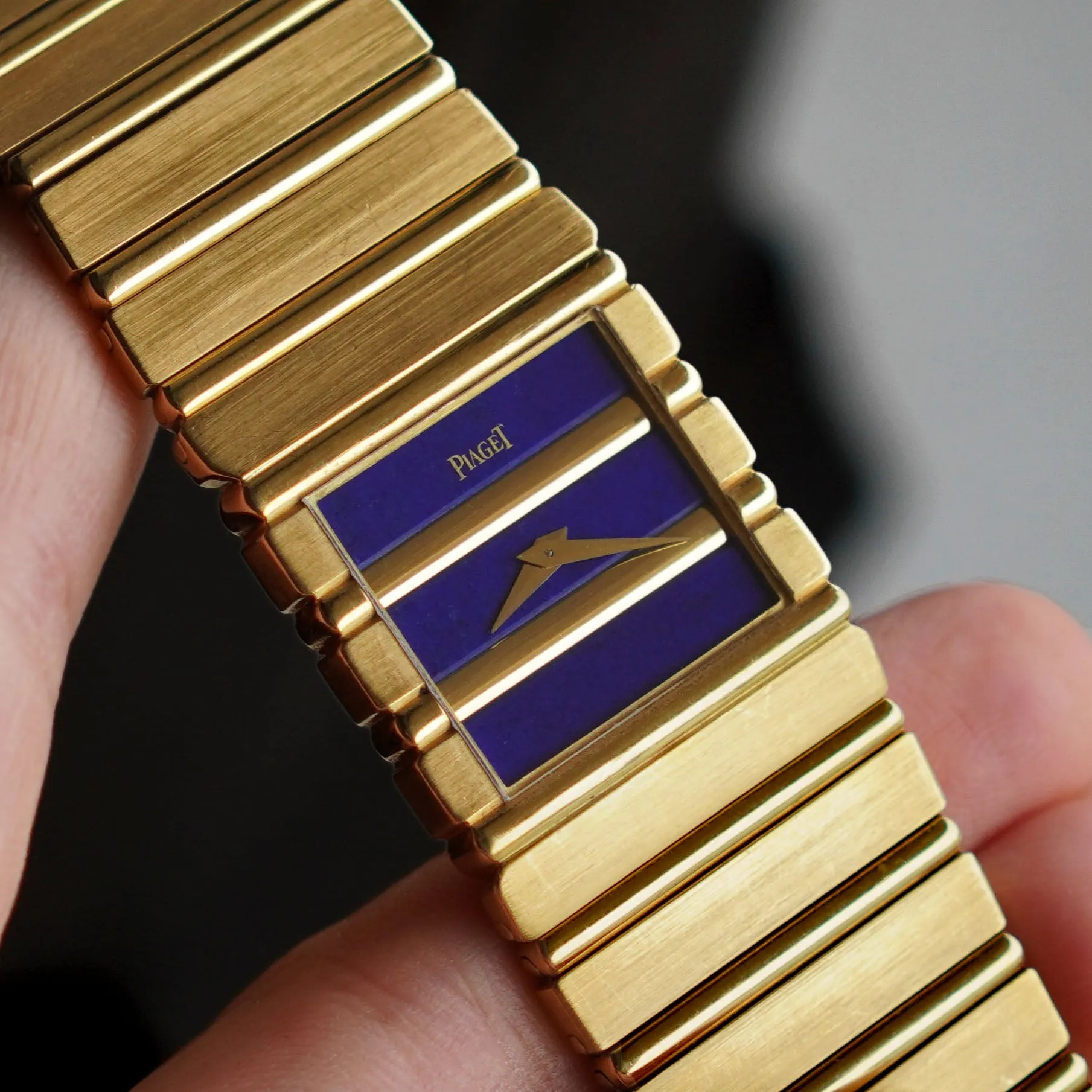 Piaget Polo Square, Lapis Lazuli Dial, Yellow Gold