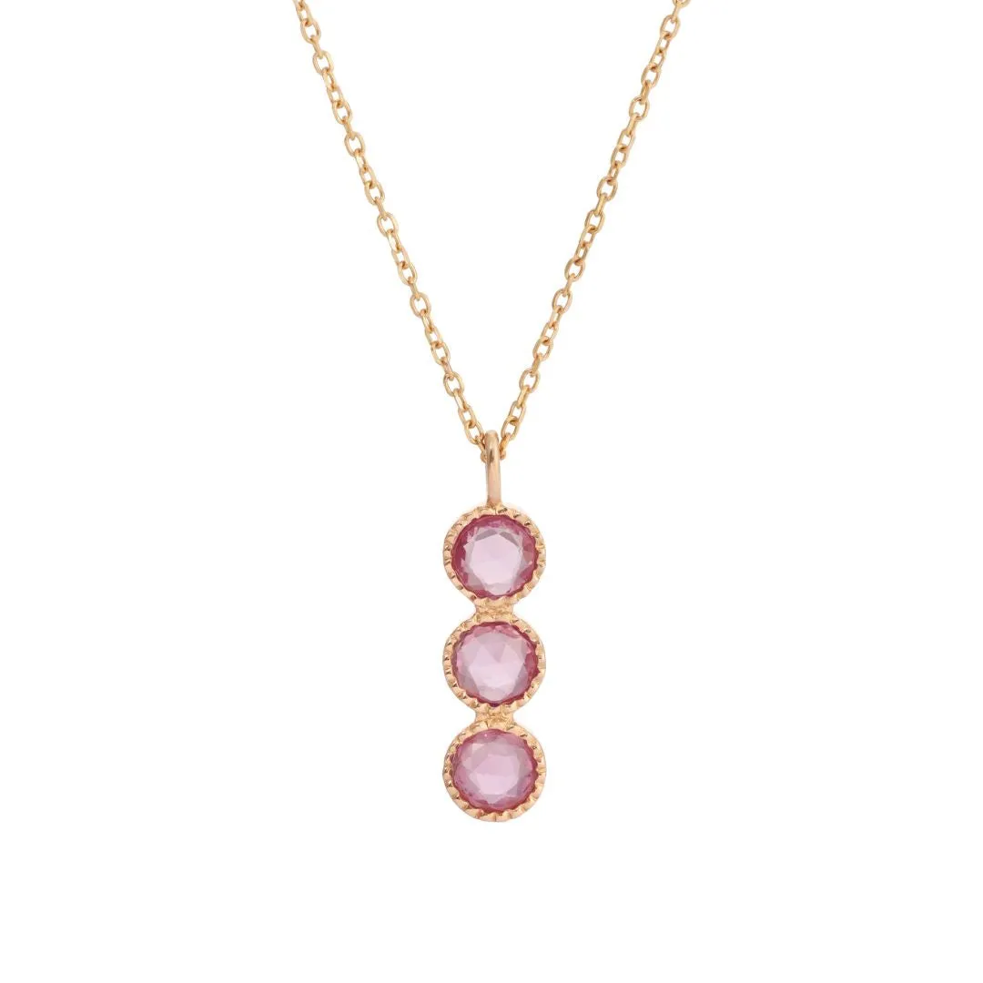 Pink Sapphire Mazurka Necklace (ready to ship option)*