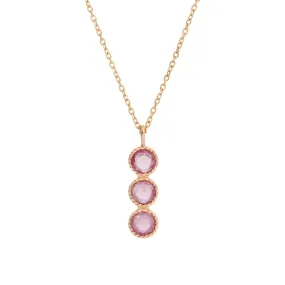 Pink Sapphire Mazurka Necklace (ready to ship option)*