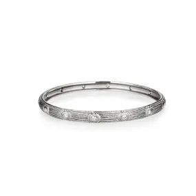 Platinum and Diamond Bangle Bracelet - B-11PD