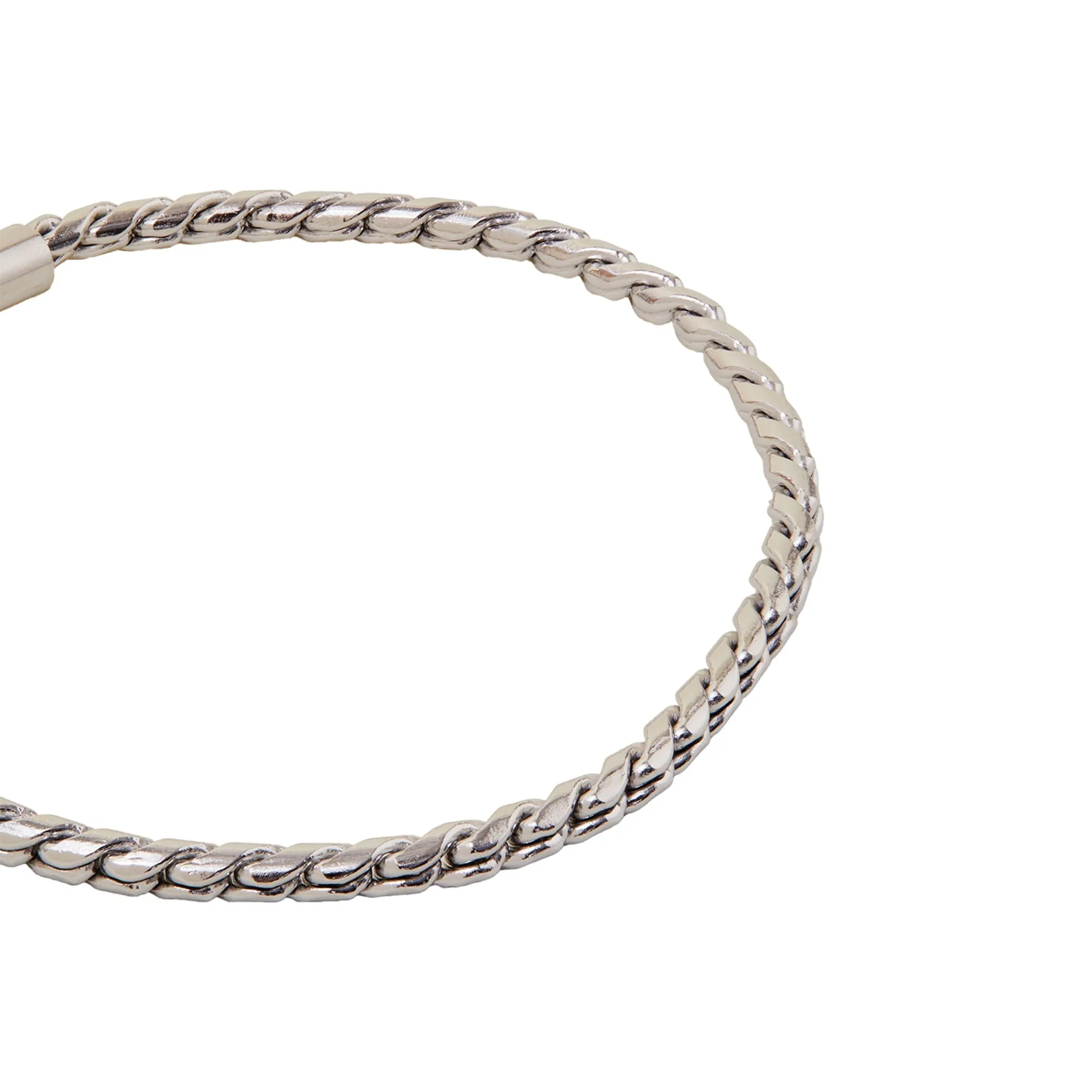 Platinum Plated Waterproof Twist Chain Bracelet