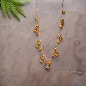 Pom Jewelry Citrine Necklace In Gold Fill- PNCT4