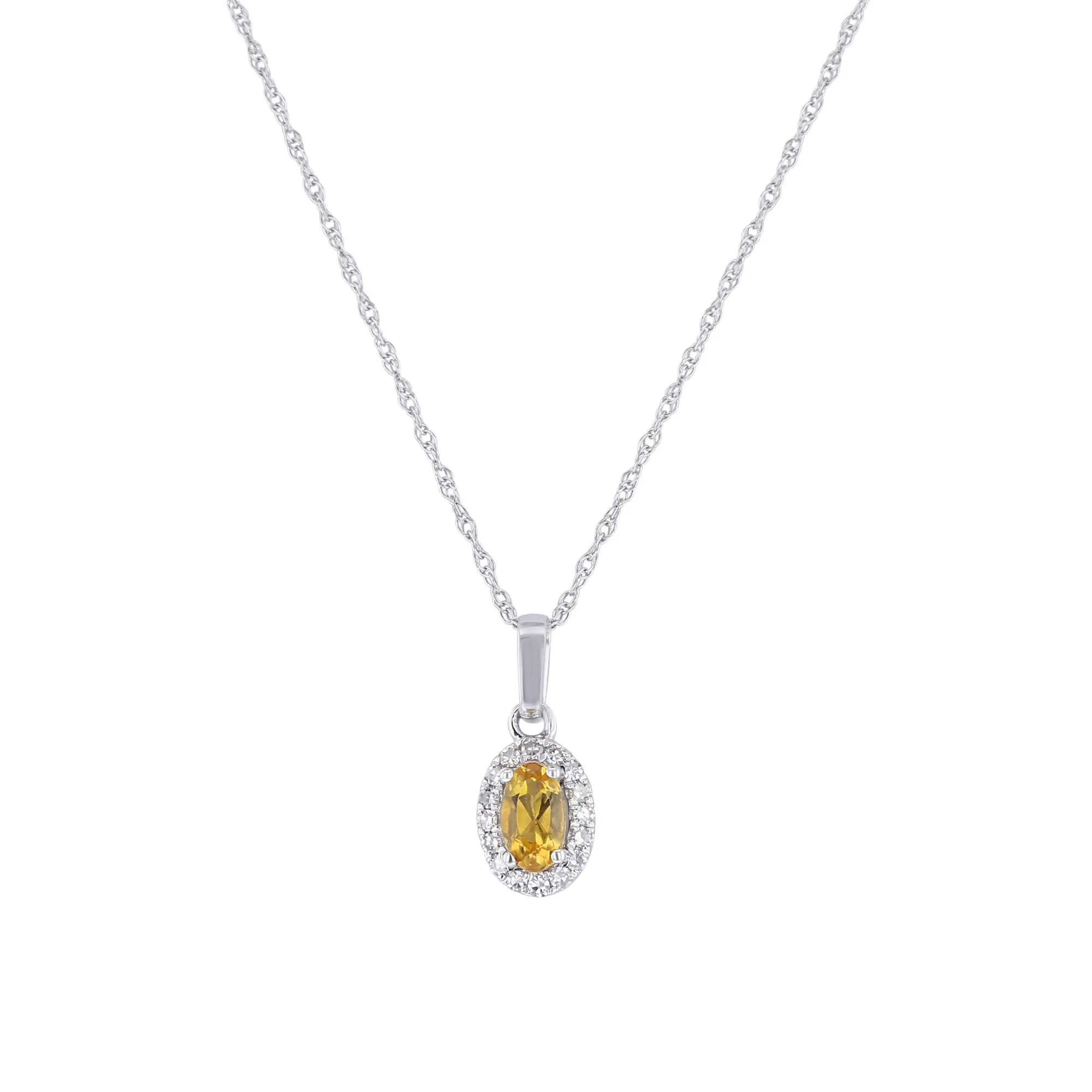 Popsicle Citrine & Diamond Necklace