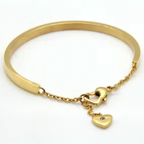 Pretty Lady Gold Bangle Women's Lover Bracelet Jewelry Metal Bracelets Bangles Heart-Shaped Accessories