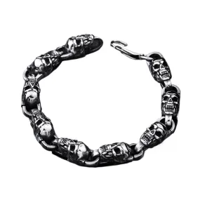 Punk-Inspired Vampire Skull Bracelets for Bold Men - Wholesale Retro Jewelry