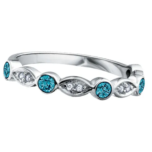 "NATALIE" BLUE & WHITE DIAMOND BAND