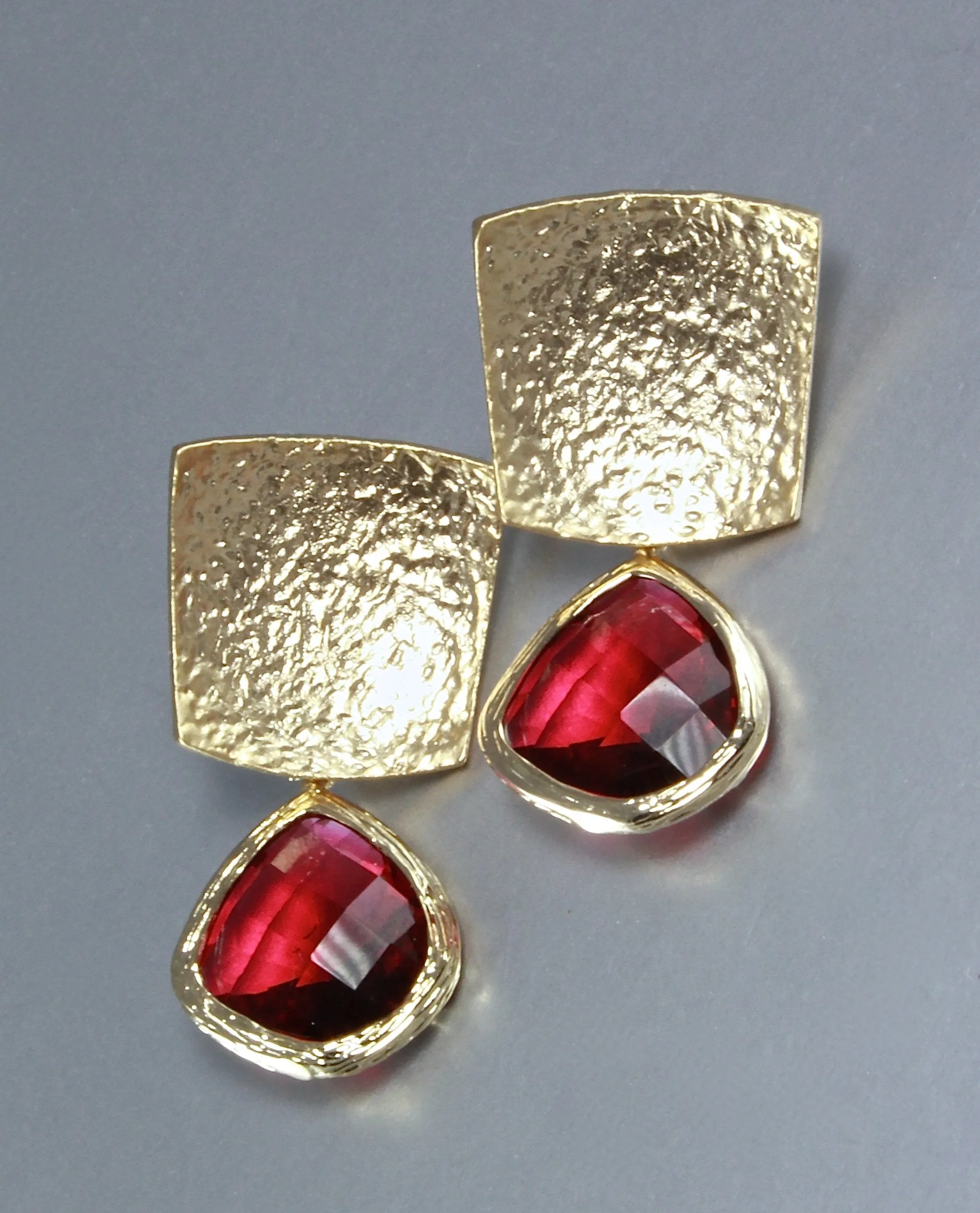 "Passion" - Red Cubic Zirconia Earrings - More Colors Available