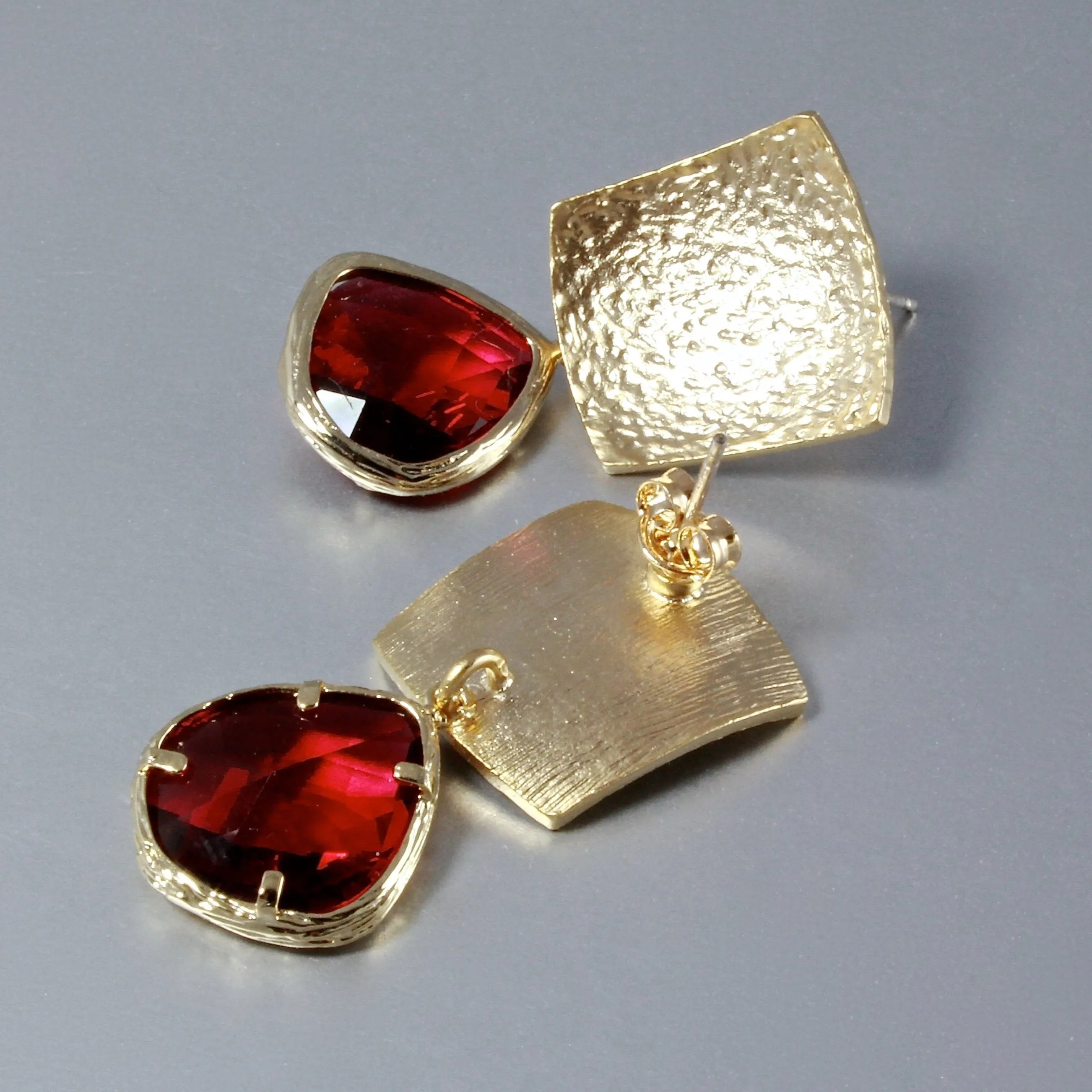 "Passion" - Red Cubic Zirconia Earrings - More Colors Available