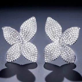 "Zinnia" - Cubic Zirconia Bridal Earrings - Available in Silver, Rose Gold and Yellow Gold