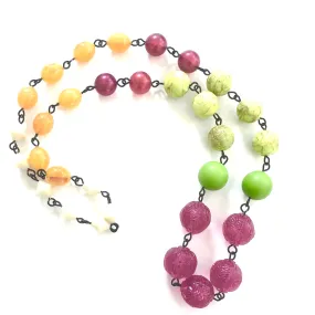 Raspberry & Citrus Lime Carmen Necklace