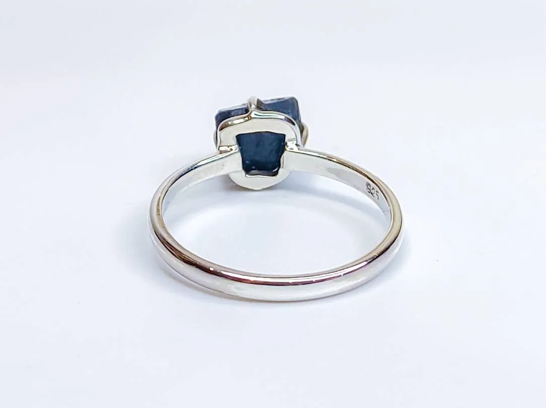 Raw Blue Sapphire Ring