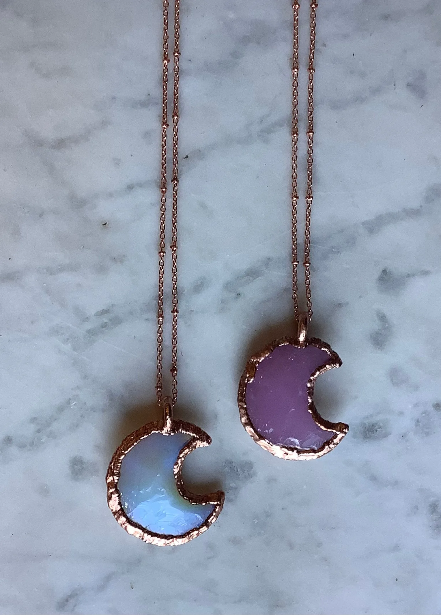 Raw Crescent Moon Necklace