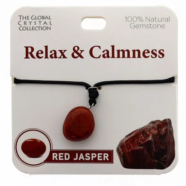 Red Jasper Gem Necklace - 'Relax & Calmness'