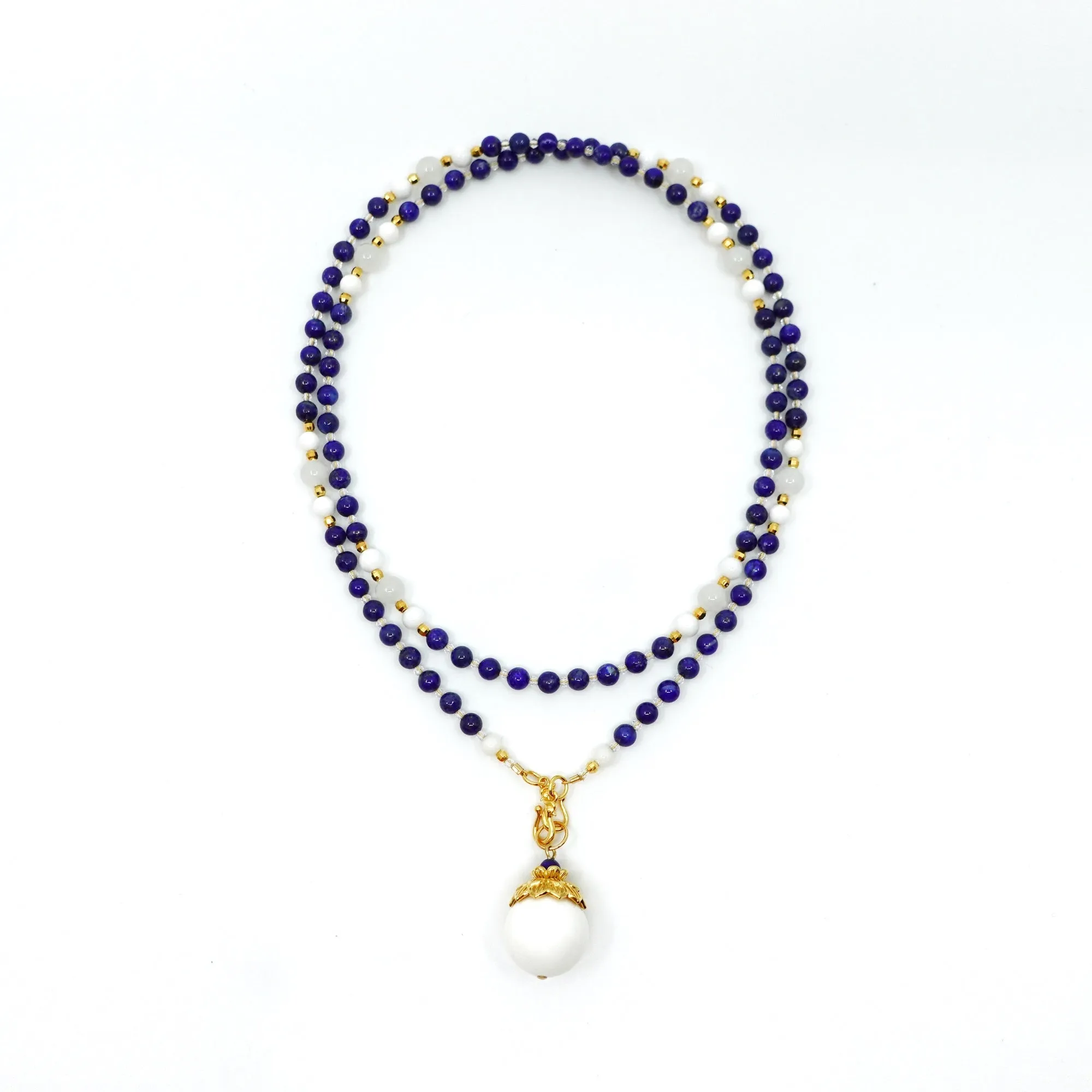 Return to Origin 4mm Lapis Pendant Necklace