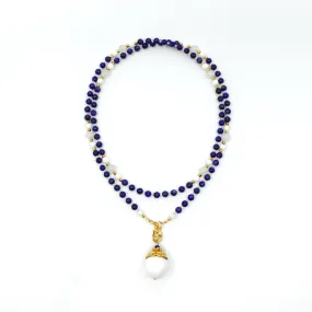 Return to Origin 4mm Lapis Pendant Necklace